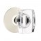 Emtek 5107 Windsor Glass Door Knob with Modern Rosette Polished Nickel