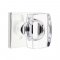 Emtek 5110 Windsor Glass Door Knob with Square Rosette Polished Chrome