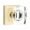 Emtek 5110 Windsor Glass Door Knob with Square Rosette Satin Brass