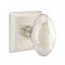 Emtek 8131 Hammered Egg Knob with Quincy Rosette Satin Nickel