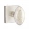 Emtek 5110 Hammered Egg Knob with Square Rosette Satin Nickel