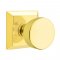 Emtek 8131 Laurent Knob with Quincy Rosette Unlacquered Brass