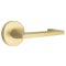 Emtek Argos Door Handle, Modern Designer Brass, Disk Rosette, Satin Brass (US4) Finish