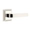 Emtek Breslin Door Handle, Modern Designer Brass, Wilshire, Polished Nickel - Lifetime (US14) Finish