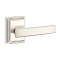 Emtek Geneva Door Handle, Modern Designer Brass, Wilshire, Polished Nickel - Lifetime (US14) Finish