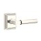 Emtek Hercules Door Handle, Modern Designer Brass, Wilshire, Polished Nickel - Lifetime (US14) Finish
