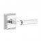 Emtek 8161 L-Square Faceted Lever with Wilshire Rosette Polished Chrome
