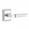 Emtek 8161 L-Square Knurled Lever with Wilshire Rosette Polished Chrome