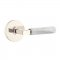 Emtek 5109 L-Square White Marble Lever with Disk Rosette Polished Nickel