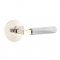 Emtek 5107 L-Square White Marble Lever with Modern Rosette Polished Nickel