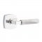 Emtek 5316 L-Square White Marble Lever with Urban Modern Rosette Polished Chrome
