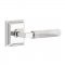 Emtek 8161 L-Square White Marble Lever with Wilshire Rosette Polished Chrome