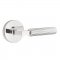 Emtek 5109 L-Square Straight Knurled Lever with Disk Rosette Polished Chrome