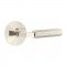Emtek 5107 L-Square Straight Knurled Lever with Modern Rosette Polished Nickel