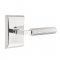 Emtek 5111 L-Square Straight Knurled Lever with Neos Rosette Polished Chrome