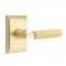 Emtek 5111 L-Square Straight Knurled Lever with Neos Rosette Satin Brass