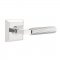 Emtek 8131 L-Square Straight Knurled Lever with Quincy Rosette Polished Chrome