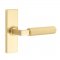 Emtek 5507 L-Square Straight Knurled Lever with Stretto Rosette Satin Brass