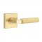 Emtek 5110 L-Square Straight Knurled Lever with Square Rosette Satin Brass