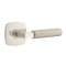 Emtek 5316 L-Square Straight Knurled Lever with Urban Modern Rosette Satin Nickel