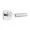 Emtek 5316 L-Square Straight Knurled Lever with Urban Modern Rosette Polished Chrome