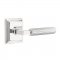 Emtek 8161 L-Square Straight Knurled Lever with Wilshire Rosette Polished Chrome