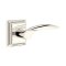 Emtek Mercury Door Handle, Modern Designer Brass, Wilshire, Polished Nickel - Lifetime (US14) Finish