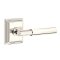 Emtek Myles Door Handle, Modern Designer Brass, Wilshire, Polished Nickel - Lifetime (US14) Finish