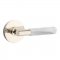 Emtek 5109 T-Bar White Marble Lever with Disk Rosette Polished Nickel