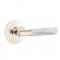 Emtek 5107 T-Bar White Marble Lever with Modern Rosette Polished Nickel