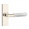 Emtek 5507 T-Bar White Marble Lever with Stretto Rosette Polished Nickel