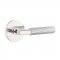 Emtek 5109 T-Bar Straight Knurled Lever with Disk Rosette Polished Chrome