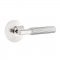 Emtek 5107 T-Bar Straight Knurled Lever with Modern Rosette Polished Chrome