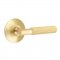 Emtek 5107 T-Bar Straight Knurled Lever with Modern Rosette Satin Brass
