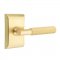 Emtek 5111 T-Bar Straight Knurled Lever with Neos Rosette Satin Brass