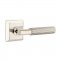 Emtek 8131 T-Bar Straight Knurled Lever with Quincy Rosette Polished Nickel