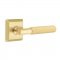 Emtek 8131 T-Bar Straight Knurled Lever with Quincy Rosette Satin Brass