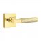 Emtek 5110 T-Bar Straight Knurled Lever with Square Rosette Unlacquered Brass
