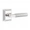 Emtek 8161 T-Bar Straight Knurled Lever with Wilshire Rosette Polished Chrome