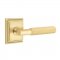 Emtek 8161 T-Bar Straight Knurled Lever with Wilshire Rosette Satin Brass
