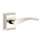 Emtek Triton Door Handle, Modern Designer Brass, Wilshire, Polished Nickel - Lifetime (US14) Finish
