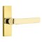 Emtek Spencer Door Handle, Modern Designer Brass, Stretto, Unlacquered Brass (US3NL) Finish