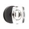 Emtek Windsor Glass Door Knob, Modern Glass Knobset, Disk, Oil Rubbed Bronze (US10B) Finish