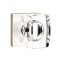 Emtek Windsor Glass Door Knob, Modern Glass Knobset, Square, Polished Nickel - Lifetime (US14) Finish