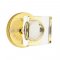 Emtek 5109 Modern Disc Square Knob with Disk Rosette Unlacquered Brass