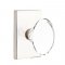 Emtek 5112 Hampton Knob with Modern Rectangular Rosette Polished Nickel