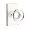 Emtek 5112 Mushroom Knob with Modern Rectangular Rosette Polished Nickel