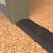 Barzen #TF4 Aluminum Threshold installed, in dark bronze finish