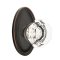 Emtek Old Town Glass Door Knob with Oval Rosette in Oil Rubbed Bronze Finish