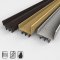 Pemko #2203 Door Shoe Sweep, U-Shaped Aluminum for 1-3/8" Doors with 5/8" Eco-V (Vinyl) Triple Fin Seal